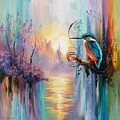 Kingfisher Abstract landscape